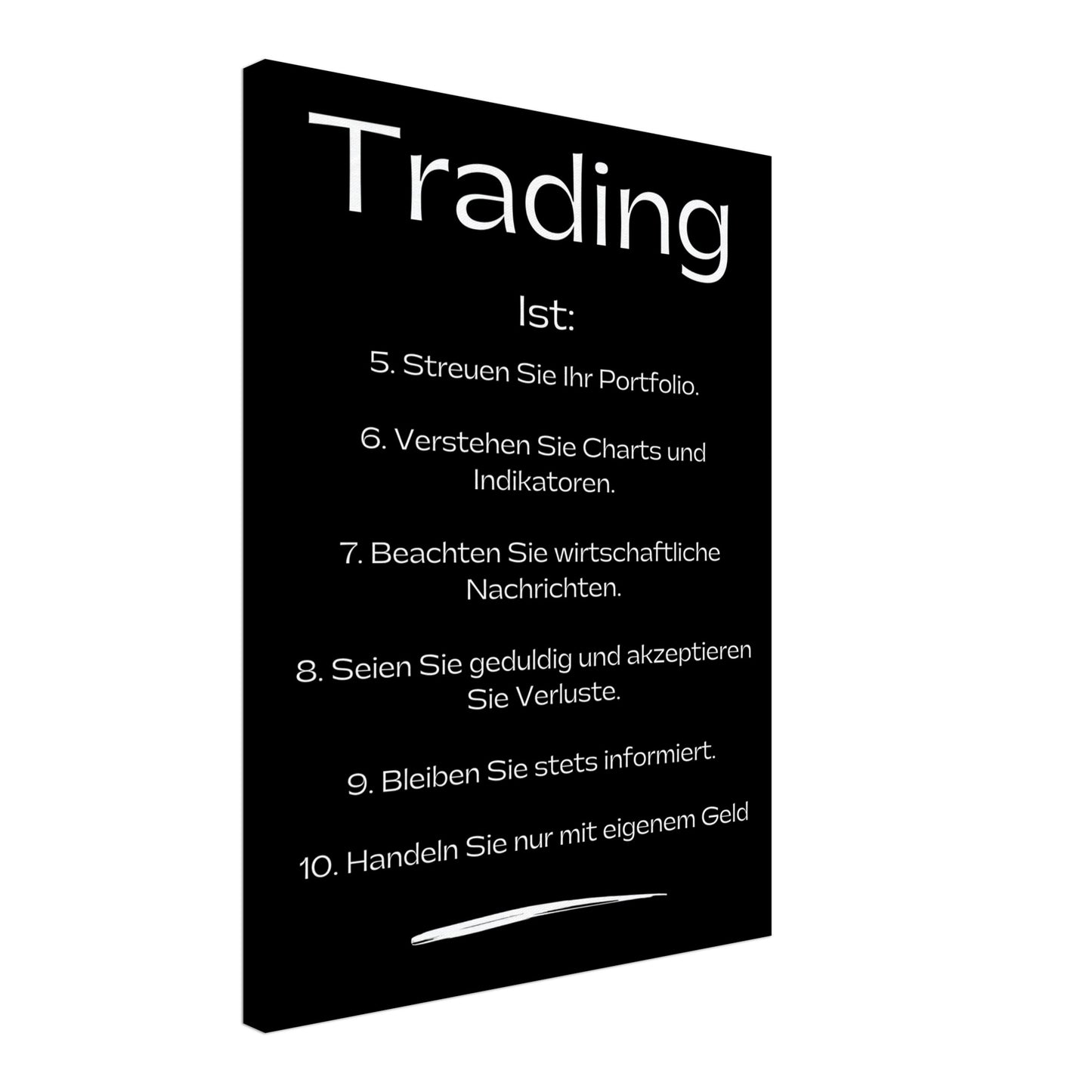 Trading ist Regeln Leinwand