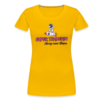 Traderin Premium T-Shirt Frauen - Sonnengelb