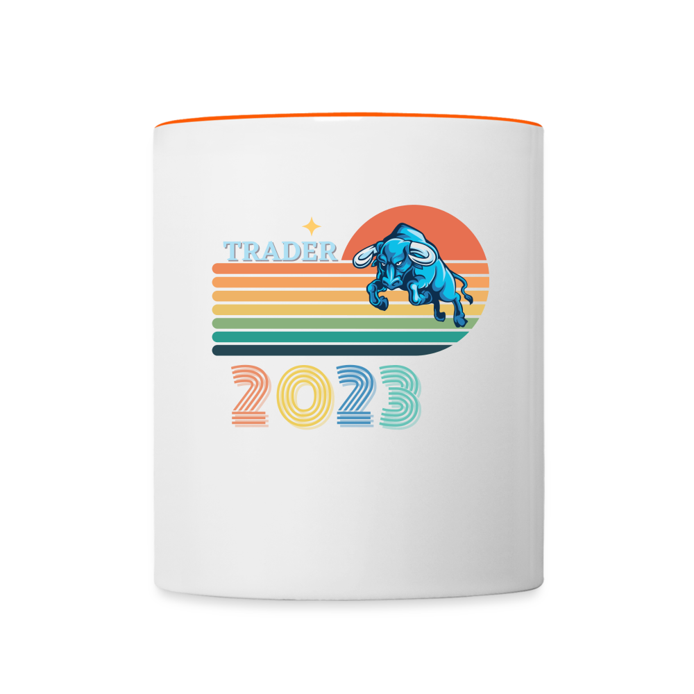 Trader 2023 Tasse - Weiß/Orange