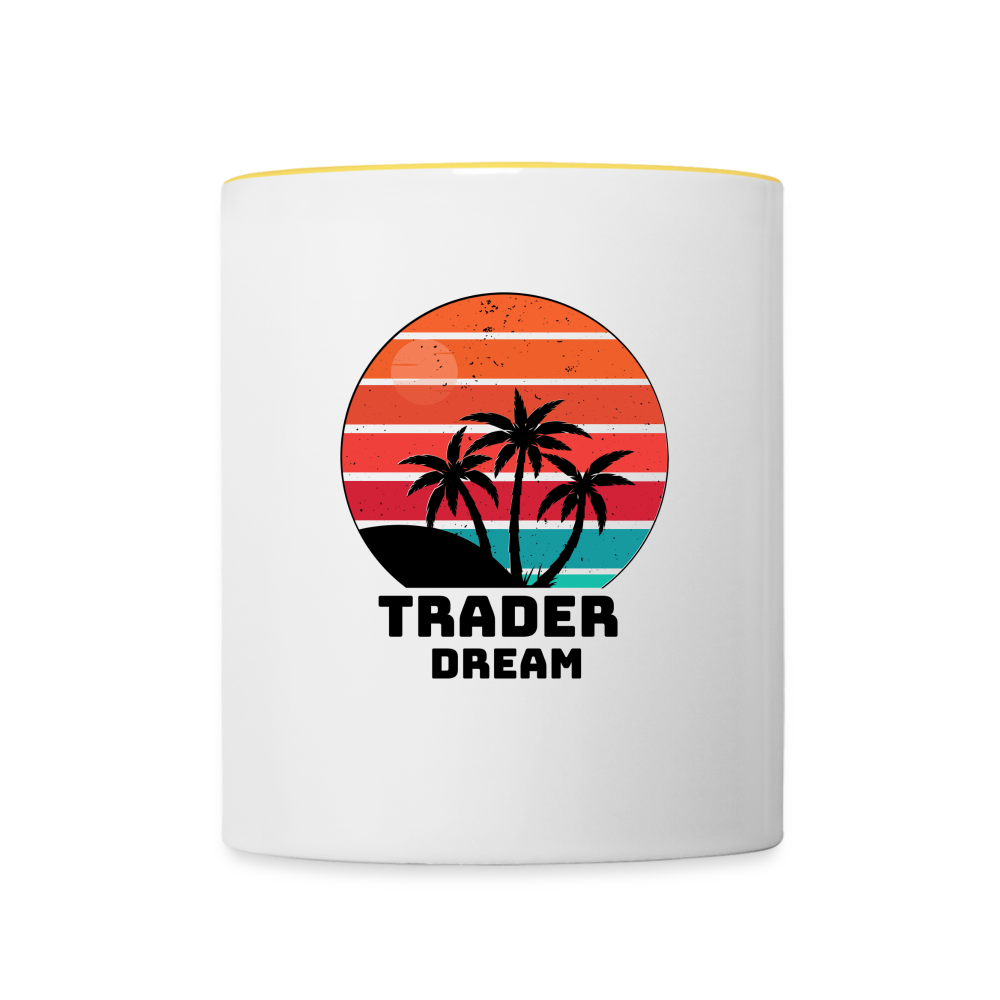 Trader Dream-Tasse - Weiß/Gelb