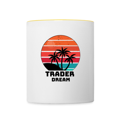 Trader Dream-Tasse - Weiß/Gelb