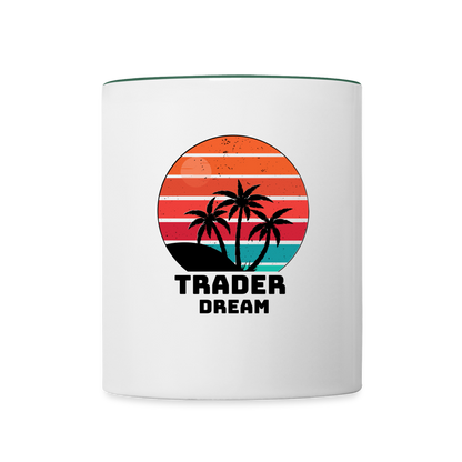 Trader Dream-Tasse - Weiß/Dunkelgrün
