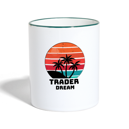 Trader Dream-Tasse - Weiß/Dunkelgrün