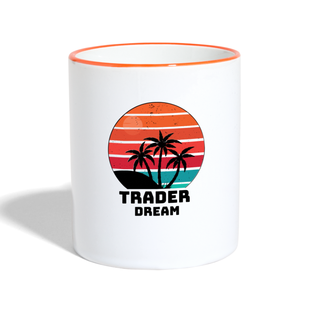 Trader Dream-Tasse - Weiß/Orange