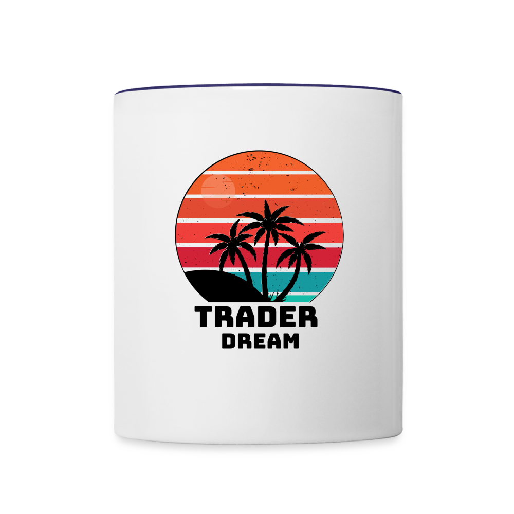 Trader Dream-Tasse - Weiß/Kobaltblau