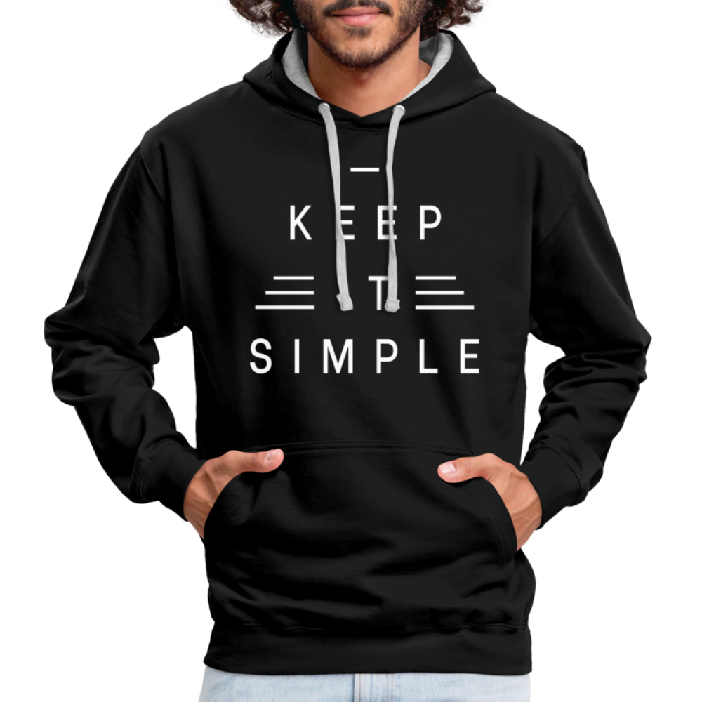 Keep it Simple Hoodie - Schwarz/Grau meliert