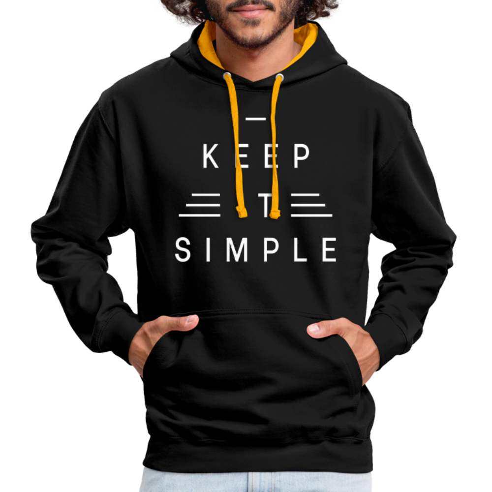 Keep it Simple Hoodie - Schwarz/Gold