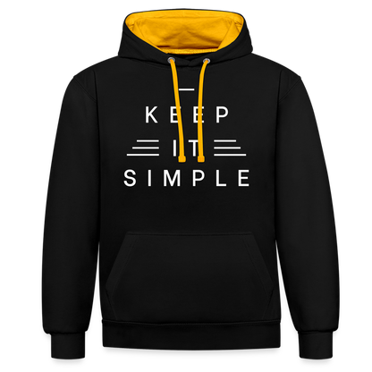 Keep it Simple Hoodie - Schwarz/Gold