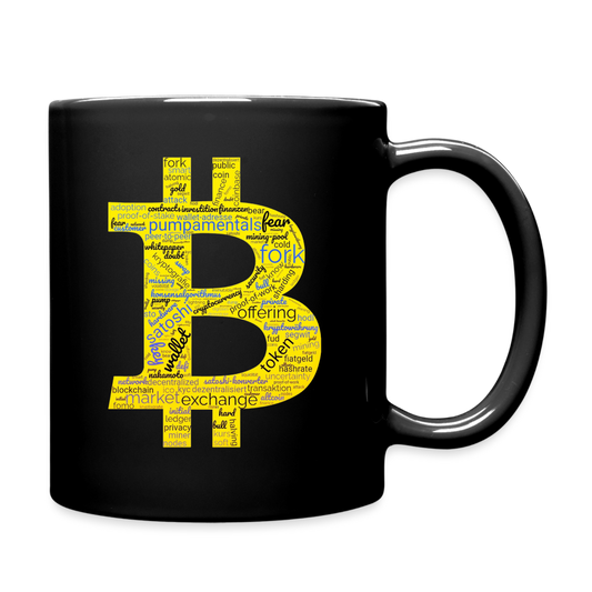 Bitcoin Tasse einfarbig - Schwarz