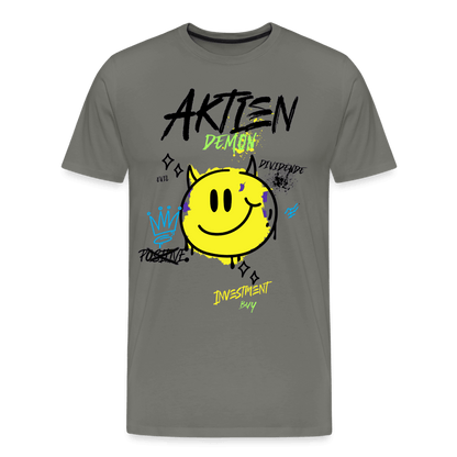 Aktien Smiley Premium T-Shirt - Asphalt