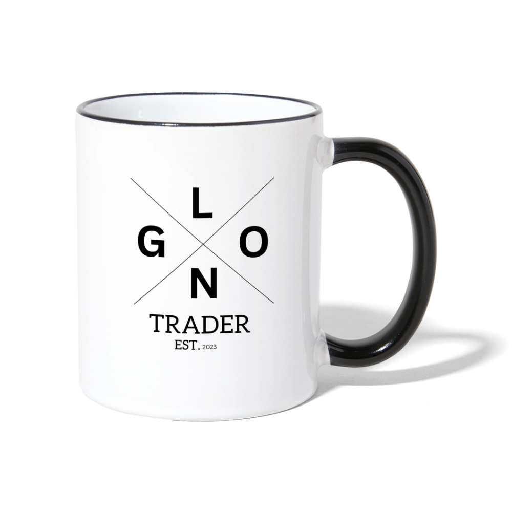 Long Trader Tasse zweifarbig - Weiß/Schwarz