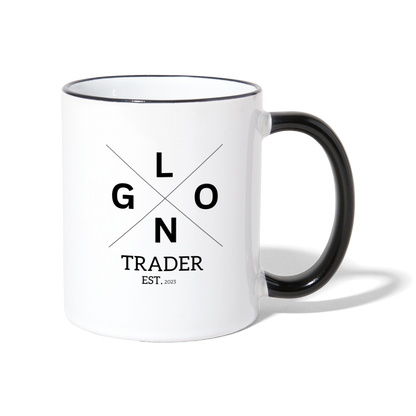 Long Trader Tasse zweifarbig - Weiß/Schwarz