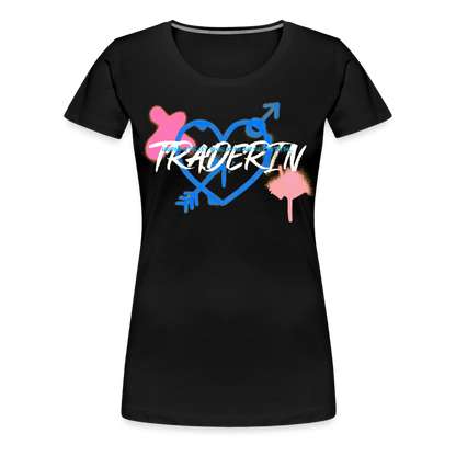 Traderin Frauen Premium T-Shirt - Schwarz