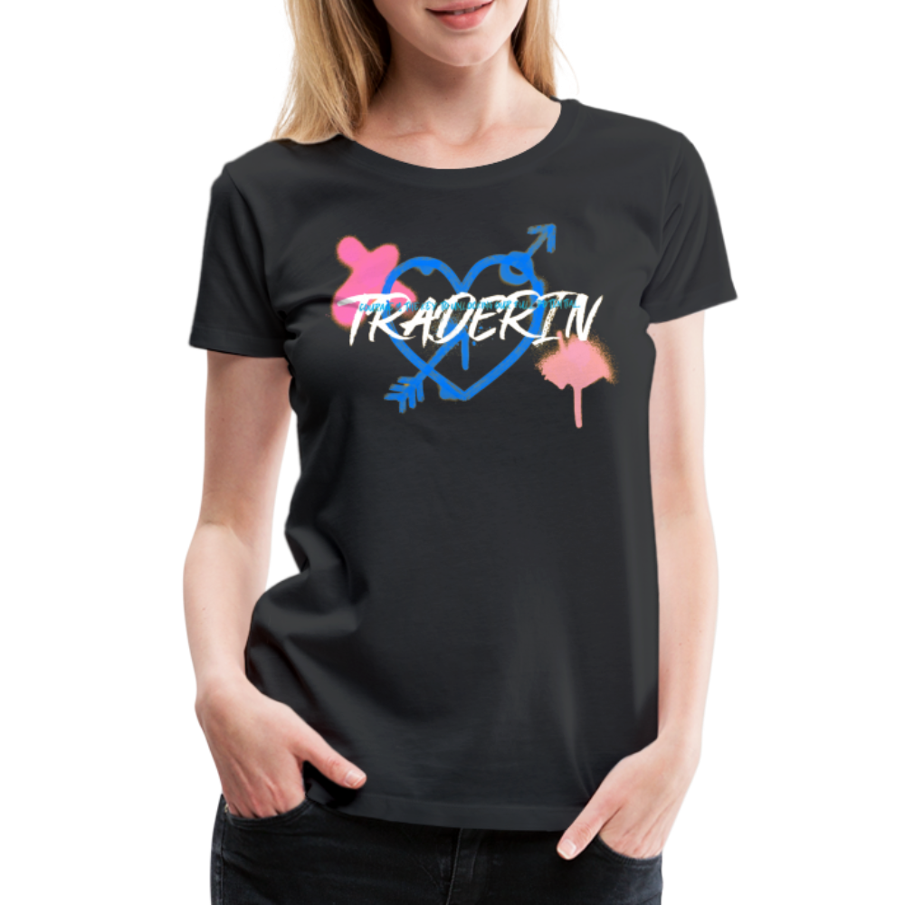 Traderin Frauen Premium T-Shirt - Schwarz