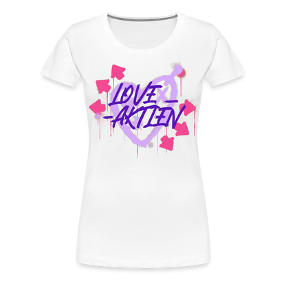 Love Aktien Frauen Premium T-Shirt - weiß