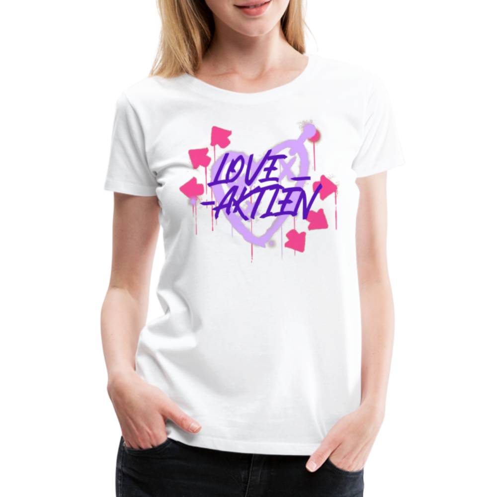 Love Aktien Frauen Premium T-Shirt - weiß