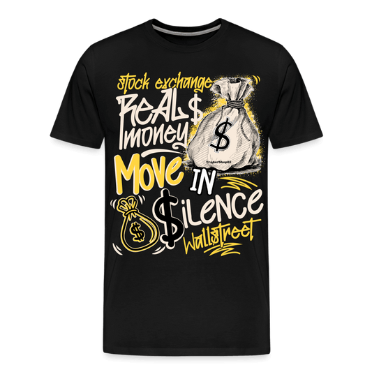 Real Money Börsen T-Shirt - Schwarz