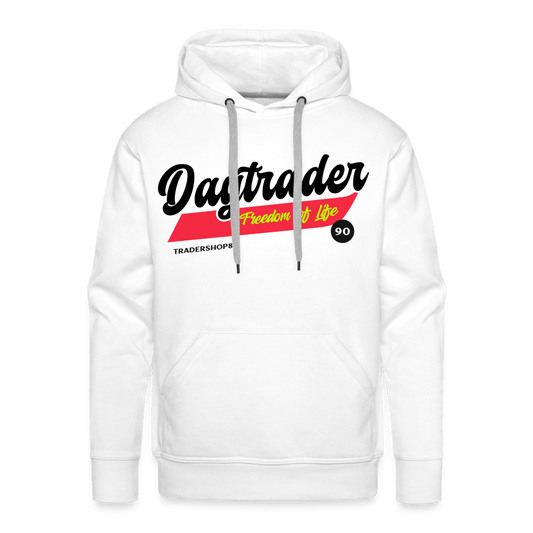 Retro Daytrader Börsen Hoodie - weiß