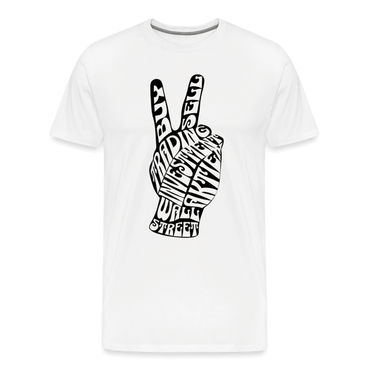 Peace Börsen T-Shirt - Weiß